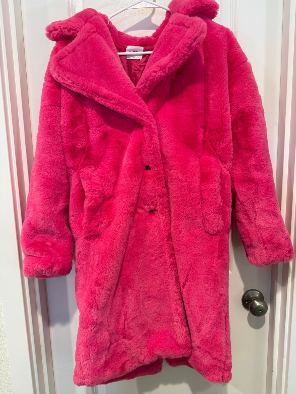 Buddy Love Hot Pink Faux Fur Coat